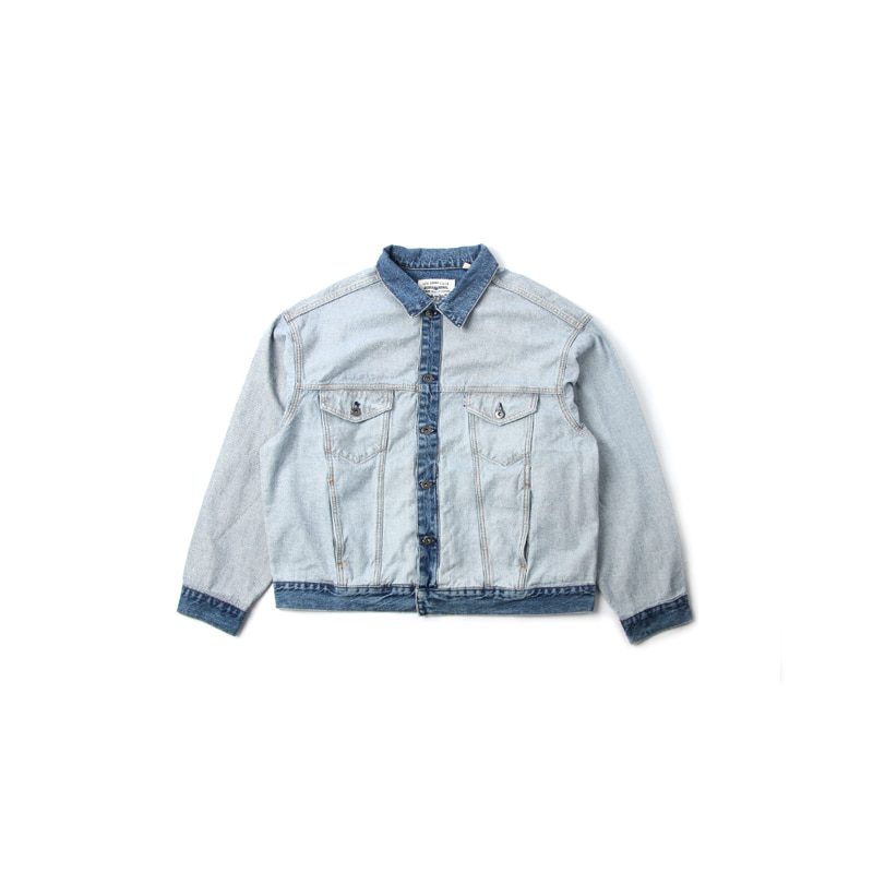 MADE &amp; CRAFTED ABOUT FACE TRUCKER JACKET INSIDE OUT (LIGHT BLUE)