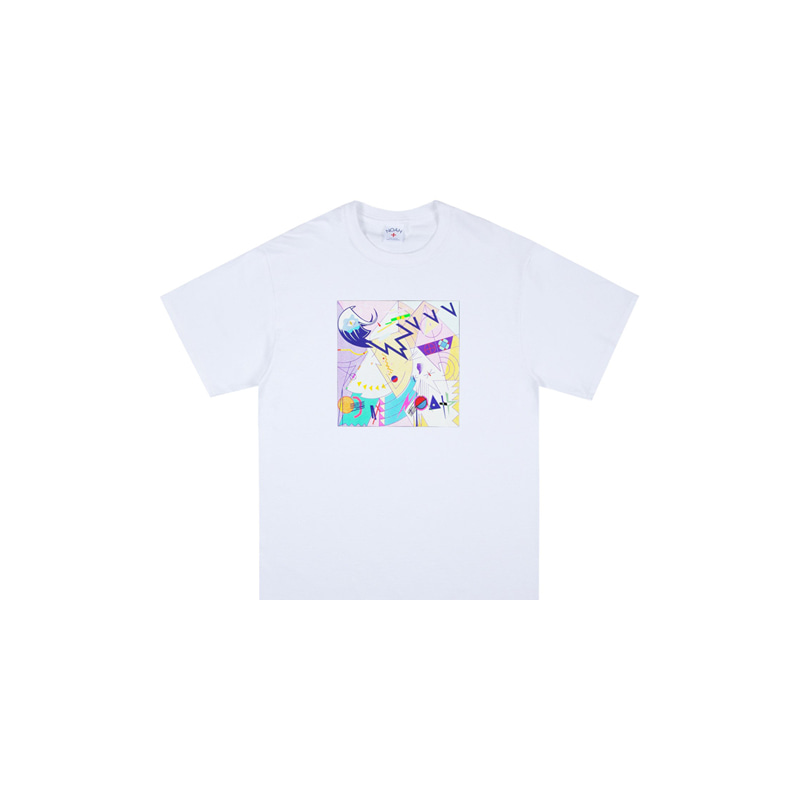 BARNEY BUBBLES ABSTRACT TEE (WHITE)