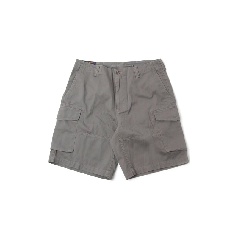 RELAXED FIT 10&quot; CARGO SHORTS (GREY)