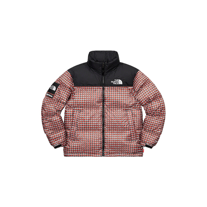SUPREME X THE NORTH FACE STUDDED NUPTSE JACKET (RED)