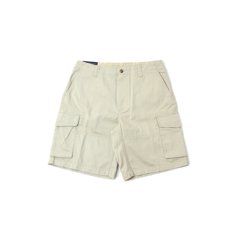 RELAXED FIT 10&quot; CARGO SHORTS (BEIGE)