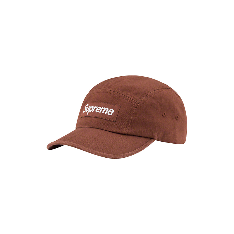 WASHED CHINO TWILL CAMP CAP (BROWN)