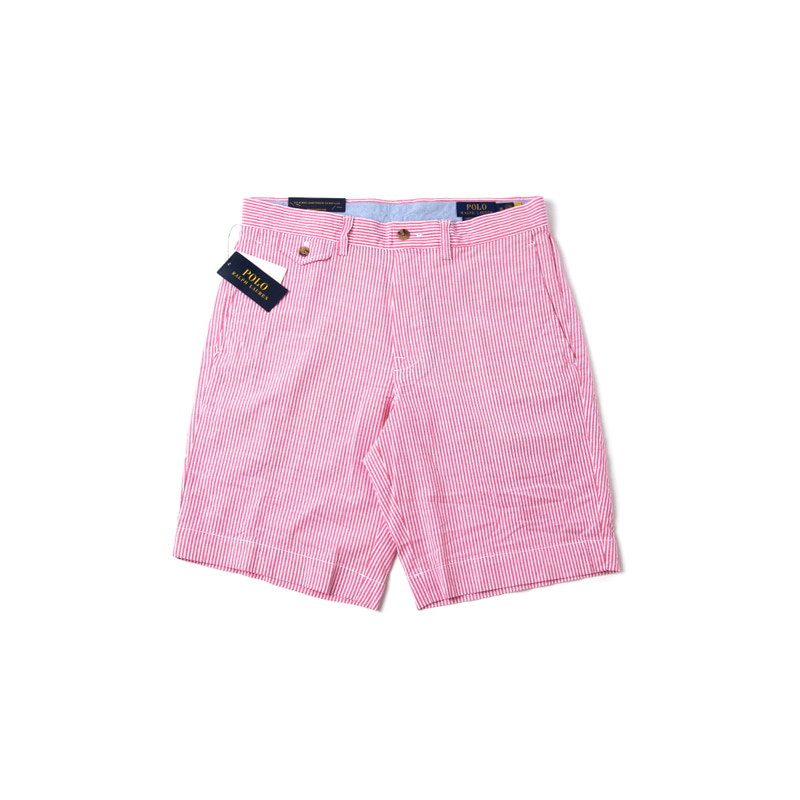 STRETCH CLASSIC FIT 9&quot; SHORTS (PINK STRIPE)