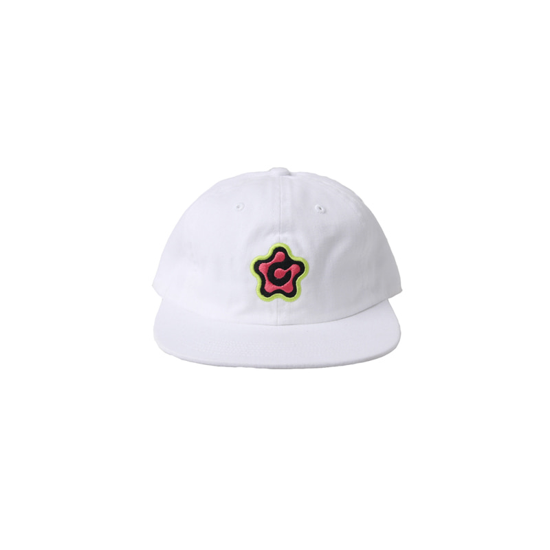 FLOWER 5 PANEL CAP (WHITE)
