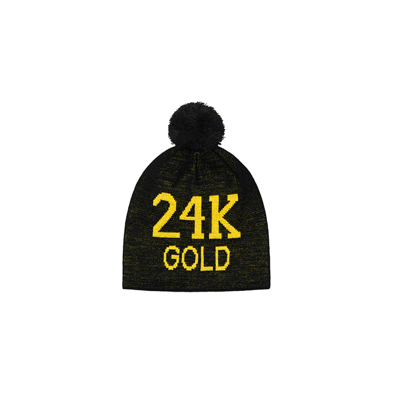 24K GOLD BEANIE (BLACK)