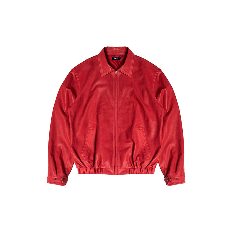 TANNERY LAMBSKIN LEATHER JACKET (RED)