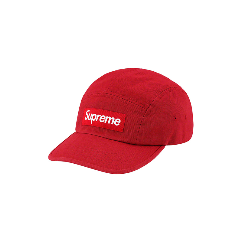 WASHED CHINO TWILL CAMP CAP (RED)