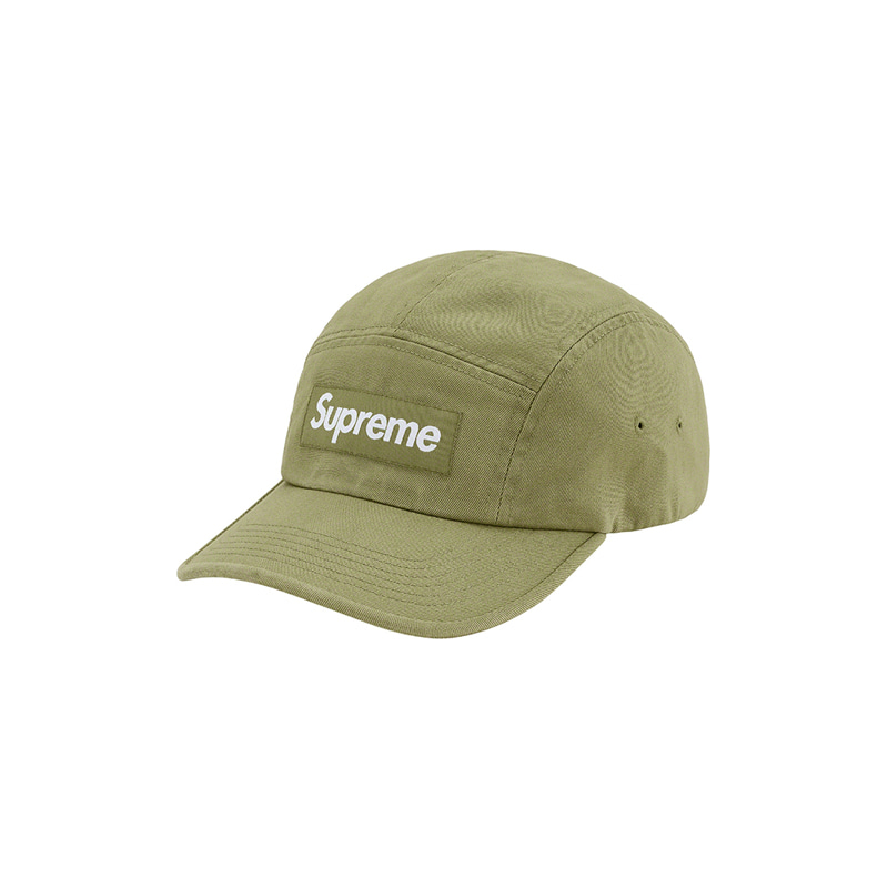 WASHED CHINO TWILL CAMP CAP (LIGHT OLIVE)