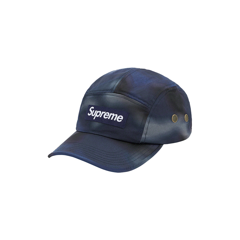 WASHED SATIN CAMO CAMP CAP (BLUE CAMO)
