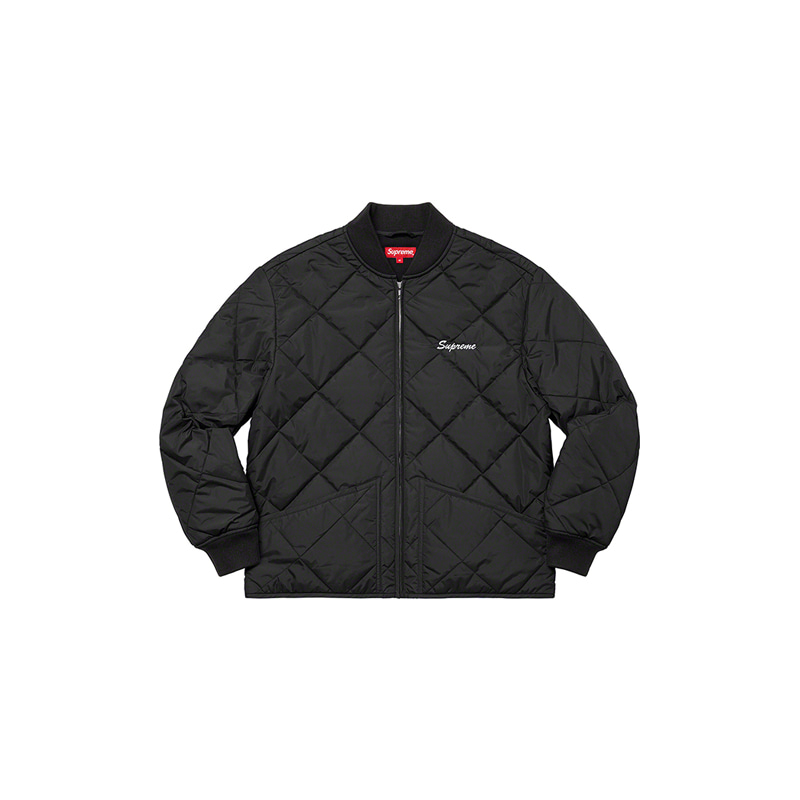 QUIT YOUR JOB QUILTED WORK JACKET (BLACK)