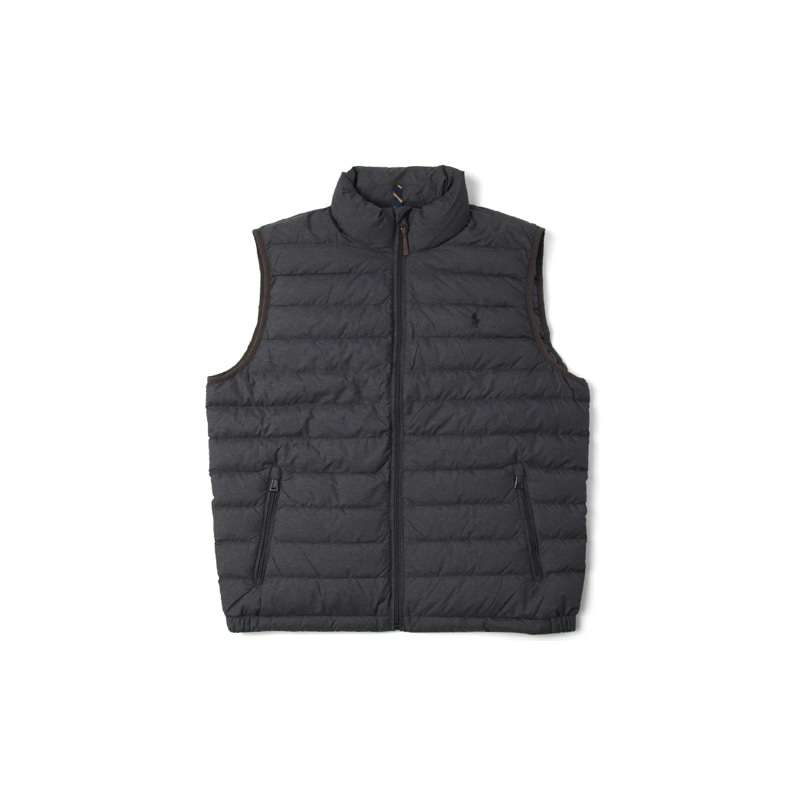 PACKABLE DOWN PUFFER VEST (HEATHER GREY)