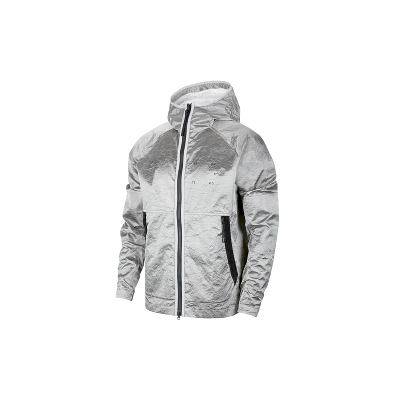 NSW TECH PACK WOVEN HOODED JACKET (SILVER)