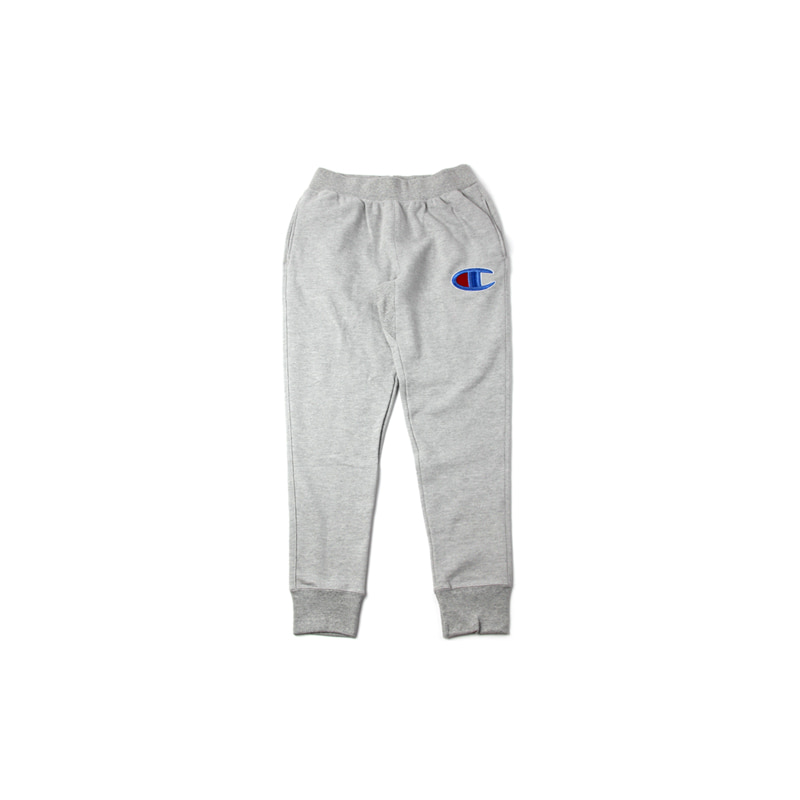 EMBROIDERED LOGO REVERSE WEAVE SWEATPANTS (GREY)