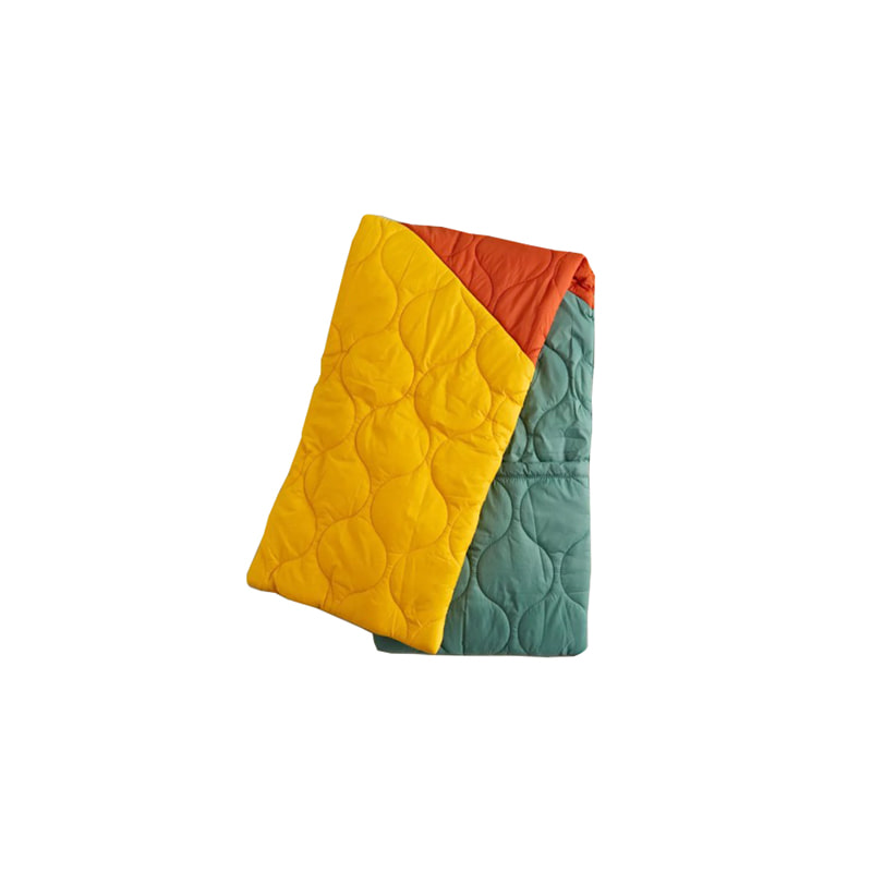 COLORBLOCK QUILTED PUFFER SCARF (MULTI)