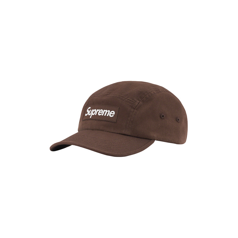WASHED CHINO TWILL CAMP CAP (BROWN)
