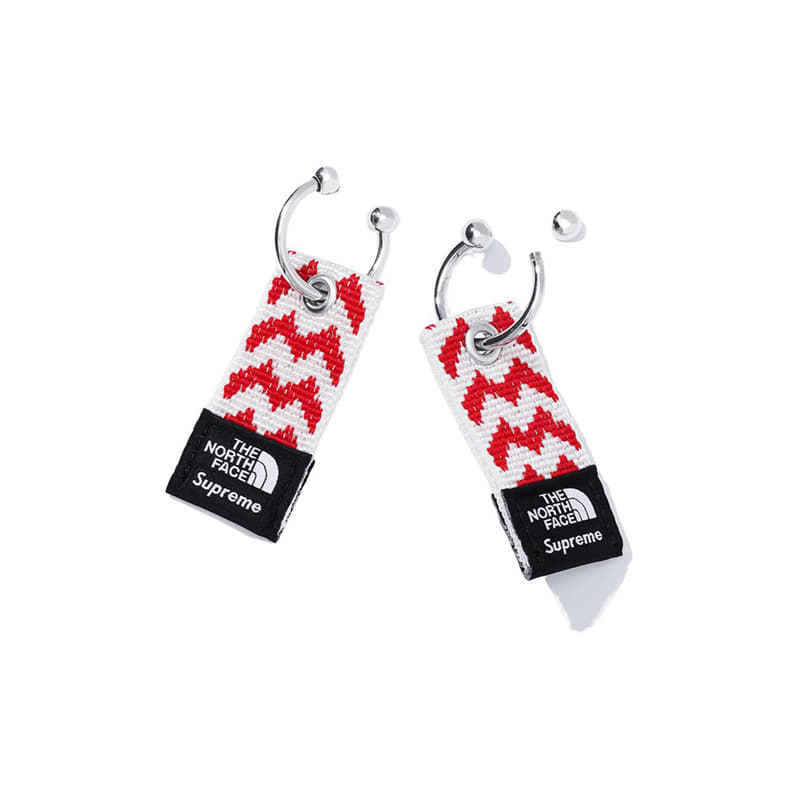 SUPREME X THE NORTH FACE WOVEN KEY CHAIN (RED)