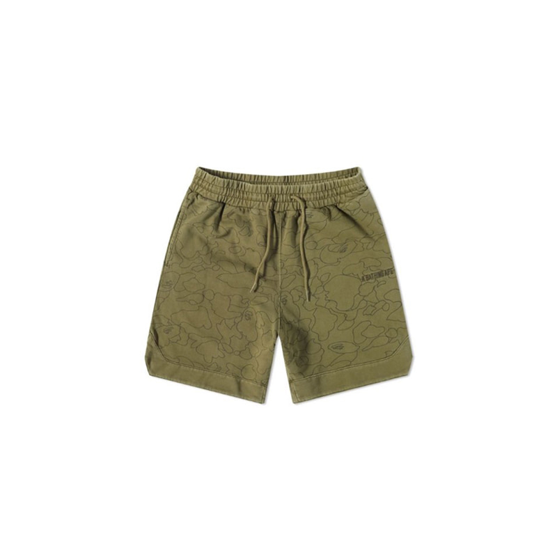 LINE 1ST CAMO WASHED SWEAT SHORT (OLIVE)