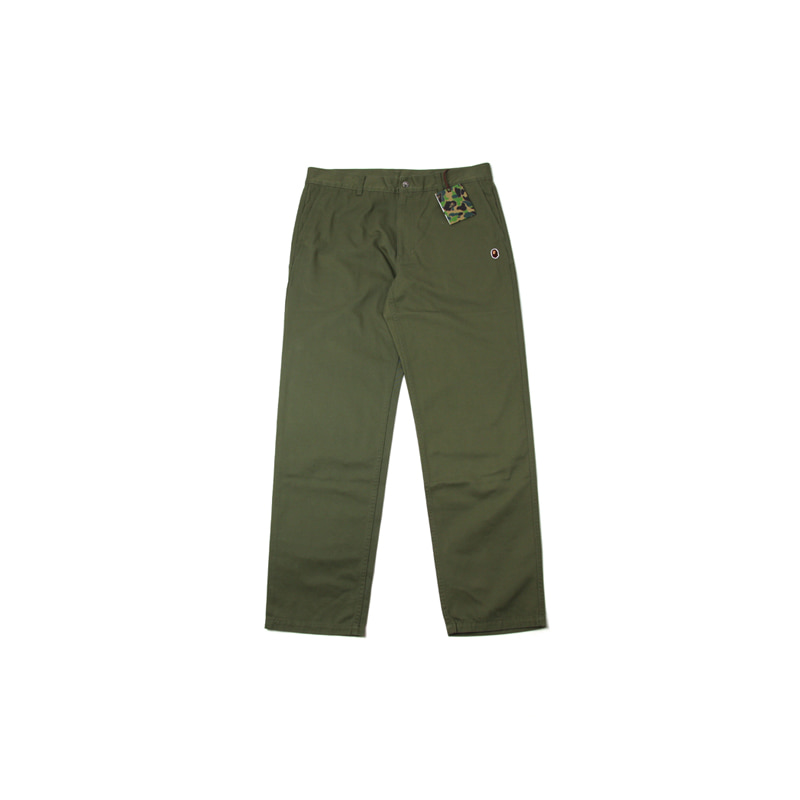 ONE POINT WIDE FIT CHINO PANTS (OLIVE)